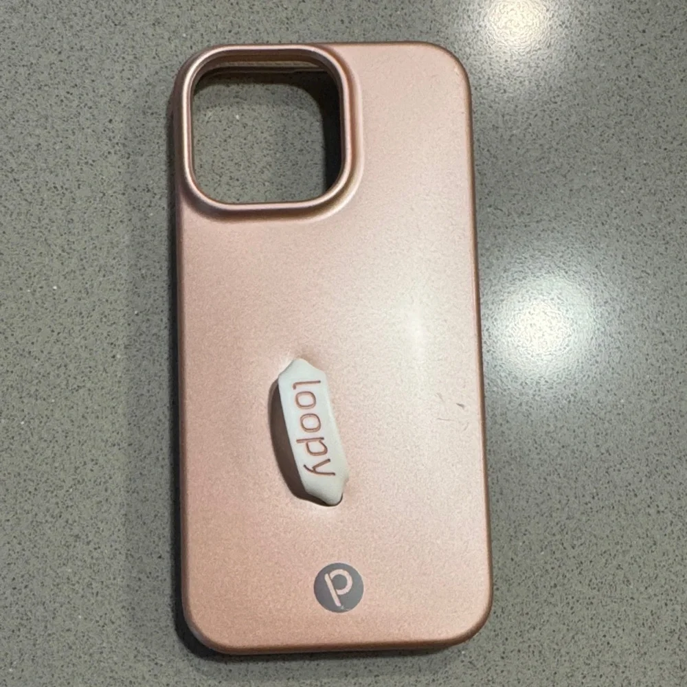 Loopy Case iPhone 14 Pro Max Metallic Pink Phone Case Righty